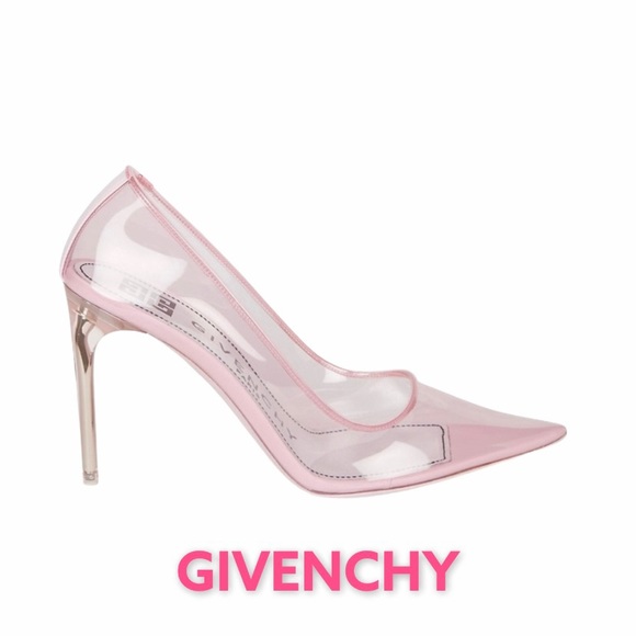 GIVENCHY Light Pink PVC Stiletto Point Toe Heels size 8